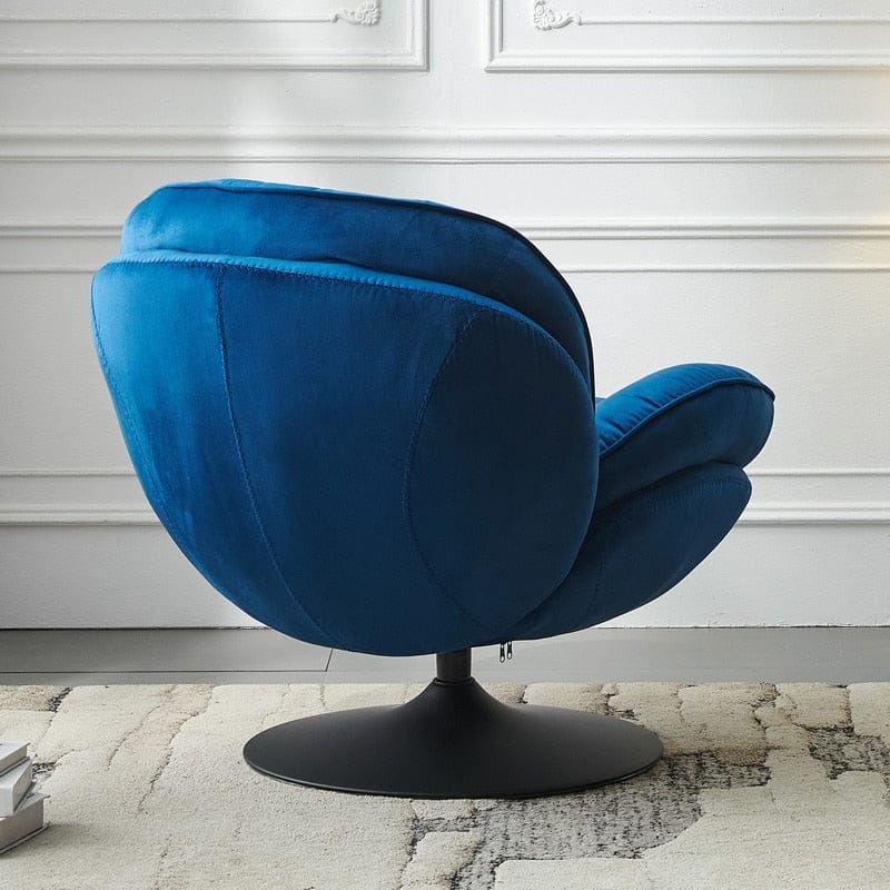 Chair Velvet Swivel Chair and Ottoman | Velvet Reading Chair TipuHome