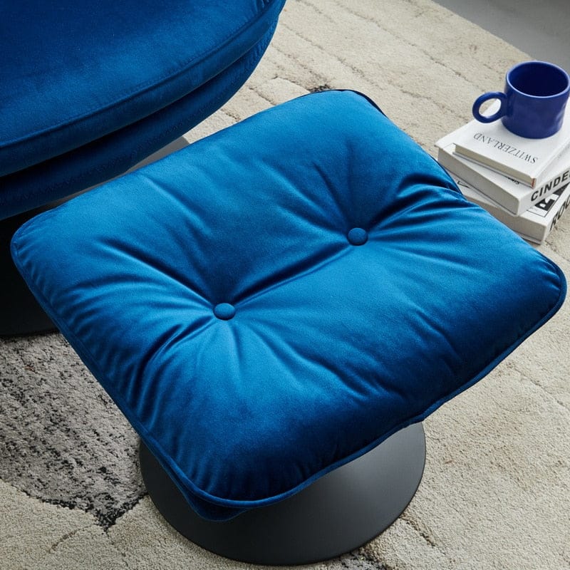 Chair Velvet Swivel Chair and Ottoman | Velvet Reading Chair TipuHome