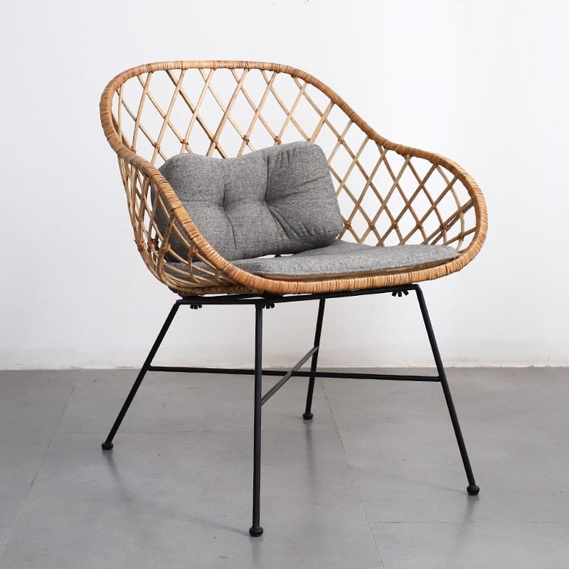 F-chair Woven Rattan Accent Chair | Indoor / Outdoor Wicker Chair TipuHome