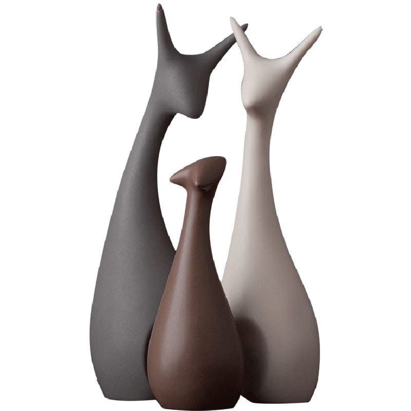 Figurine Modern Ceramic Animal Figurines TipuHome