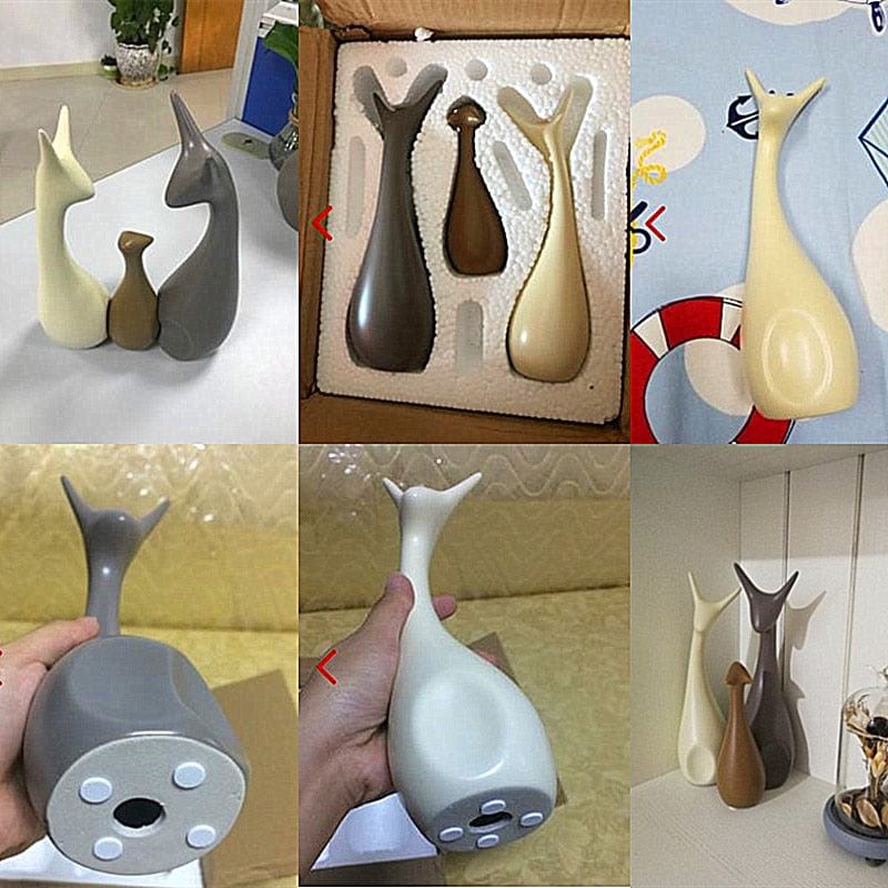 Figurine Modern Ceramic Animal Figurines TipuHome