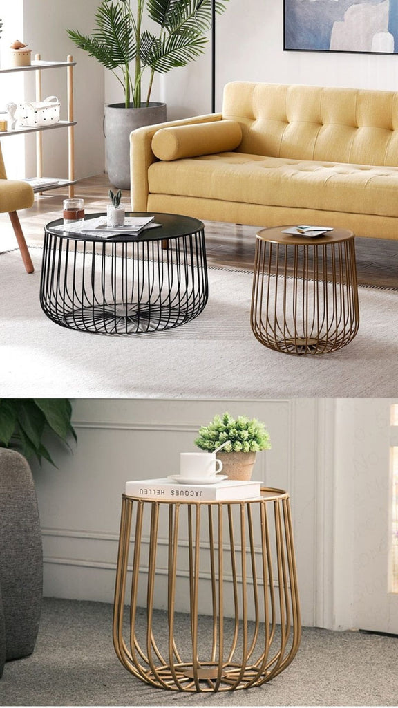 Iron basket side tables - TipuHome