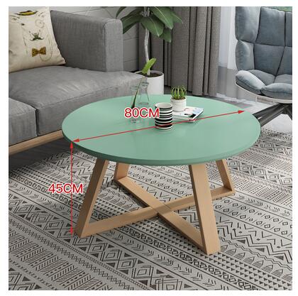 Table Aqua Large Solid Wood Round Coffee Table | Round Side Table TipuHome