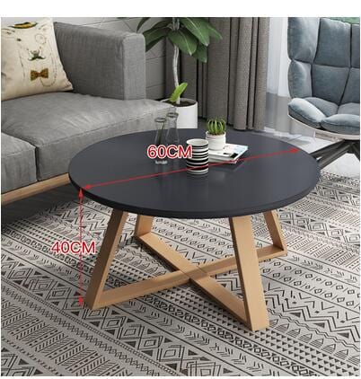 Table Black Small Solid Wood Round Coffee Table | Round Side Table TipuHome