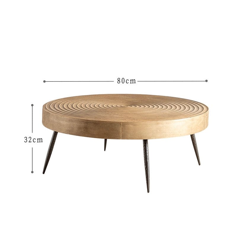 Table Coffee Table Round Natural Wood Coffee Table | Round Wood Side Table TipuHome