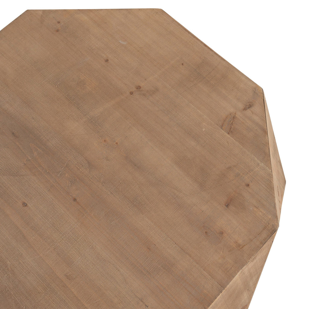 Table Natural Round Geometric Coffee Table | Retro Triangle Table TipuHome