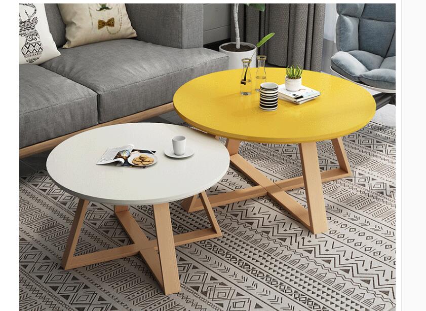 Table Solid Wood Round Coffee Table | Round Side Table TipuHome