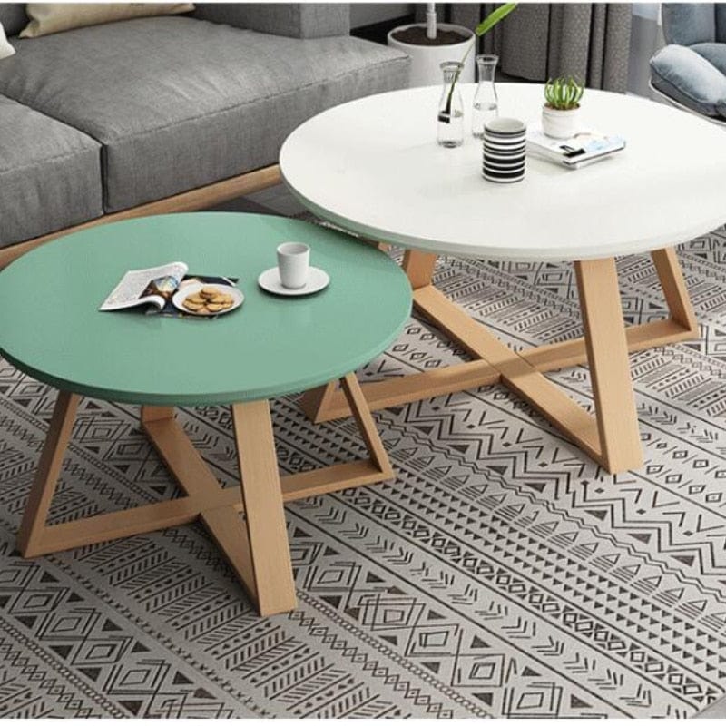 Table Solid Wood Round Coffee Table | Round Side Table TipuHome