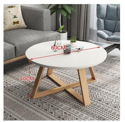 Table White Small Solid Wood Round Coffee Table | Round Side Table TipuHome