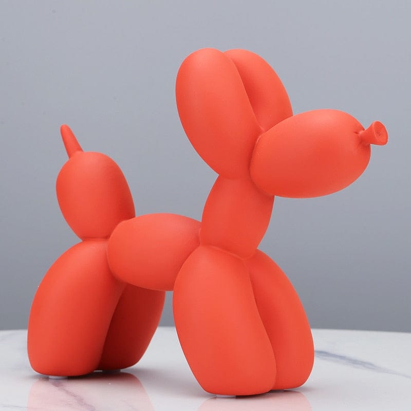 TipuHome Figurine Orange Matte Balloon Dog Figurine