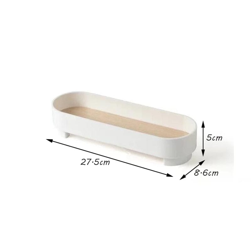 Tray Ellipse White Modern Decorative Trays | Round Tray TipuHome