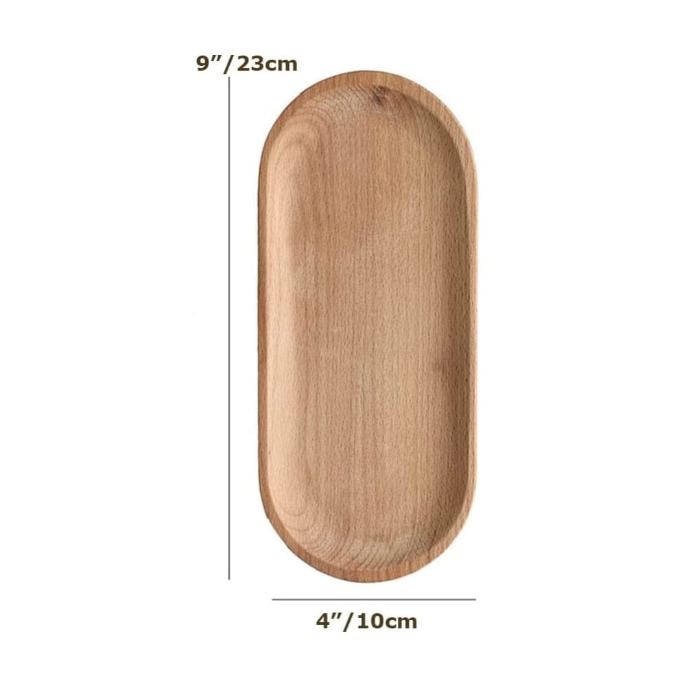 Tray Large Natural Oval Wood Tray | Natural Beech Wood Tray TipuHome