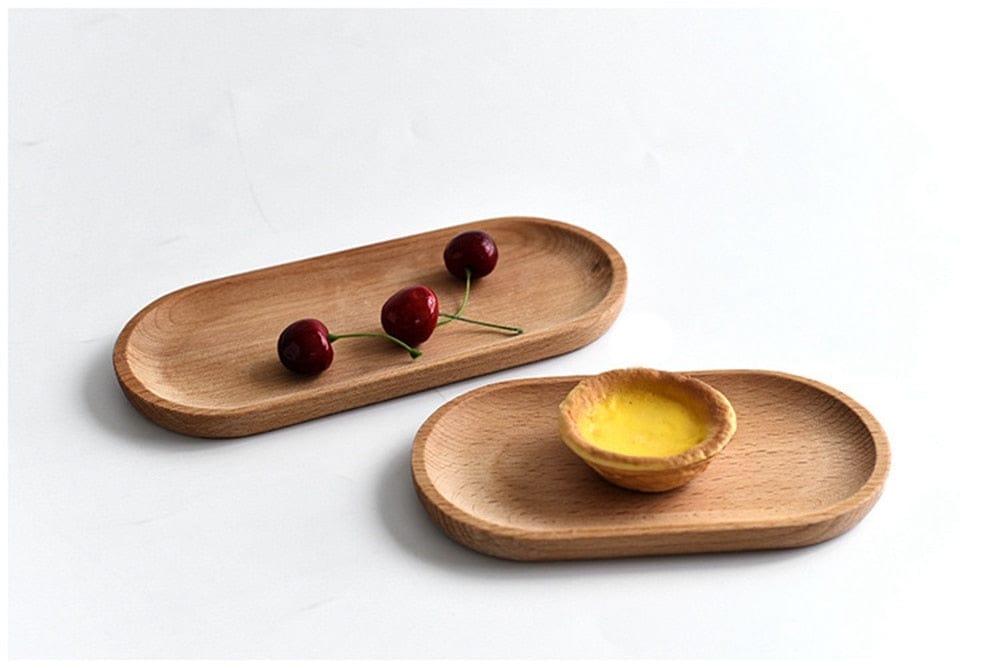 Tray Natural Oval Wood Tray | Natural Beech Wood Tray TipuHome