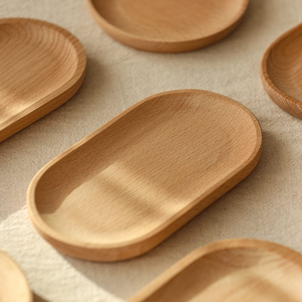 Tray Natural Oval Wood Tray | Natural Beech Wood Tray TipuHome