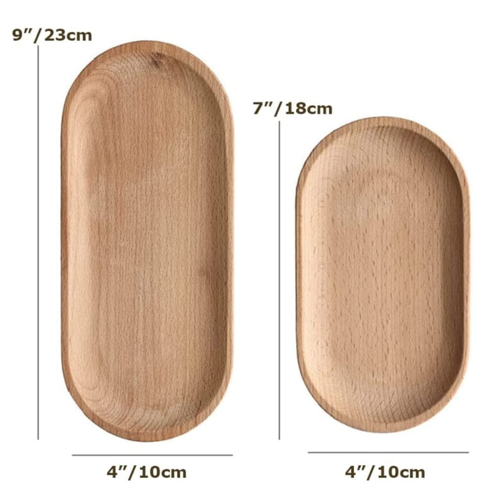 Tray Natural Oval Wood Tray | Natural Beech Wood Tray TipuHome