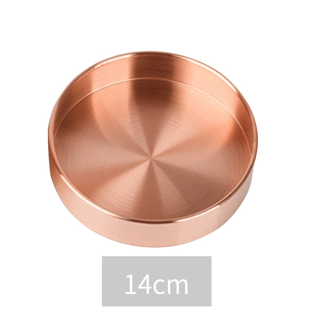 Tray Round Gold Tray | Stainless Steel Serving Tray TipuHome