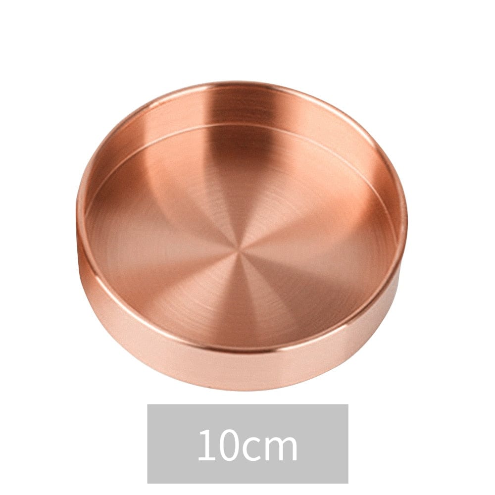 Tray Round Gold Tray | Stainless Steel Serving Tray TipuHome