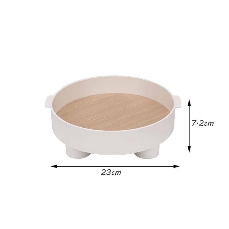 Tray Round White handle Modern Decorative Trays | Round Tray TipuHome