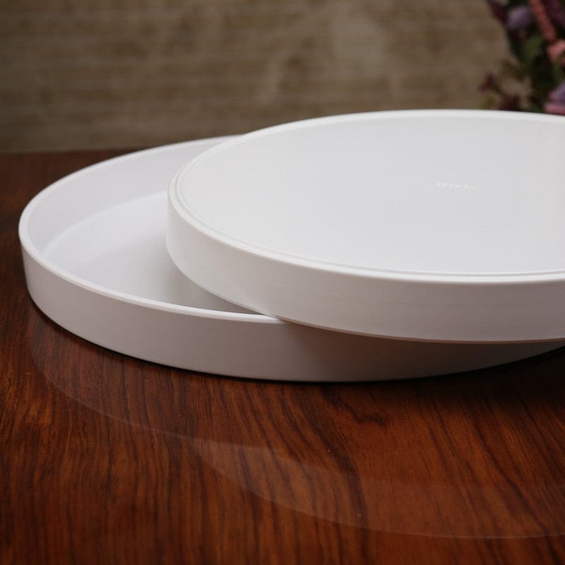 Tray Simple Round Tray | Modern White Tray | Smooth Black Tray TipuHome