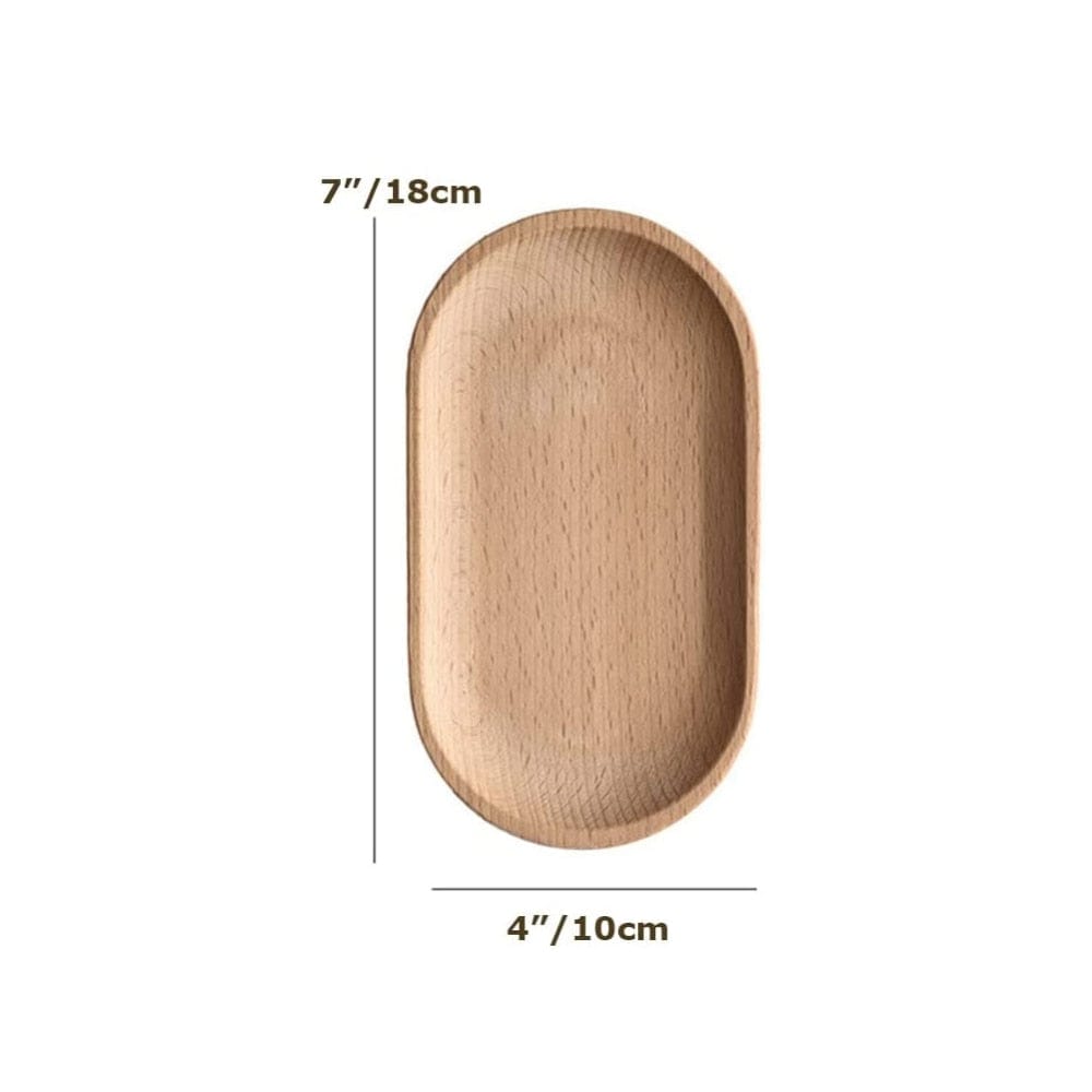 Tray Small Natural Oval Wood Tray | Natural Beech Wood Tray TipuHome