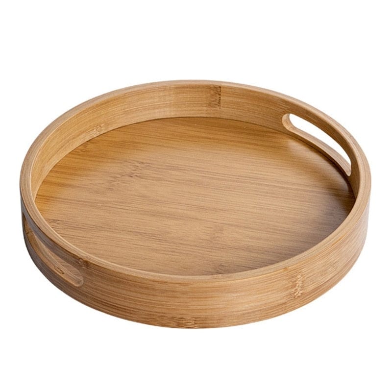 Tray XL Round Bamboo Serving Tray | Natural Wood Tray TipuHome