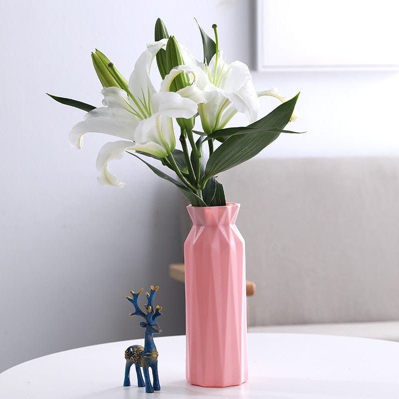 Vase Pink - classy Modern Flower Vase | Dainty Plastic Vase TipuHome