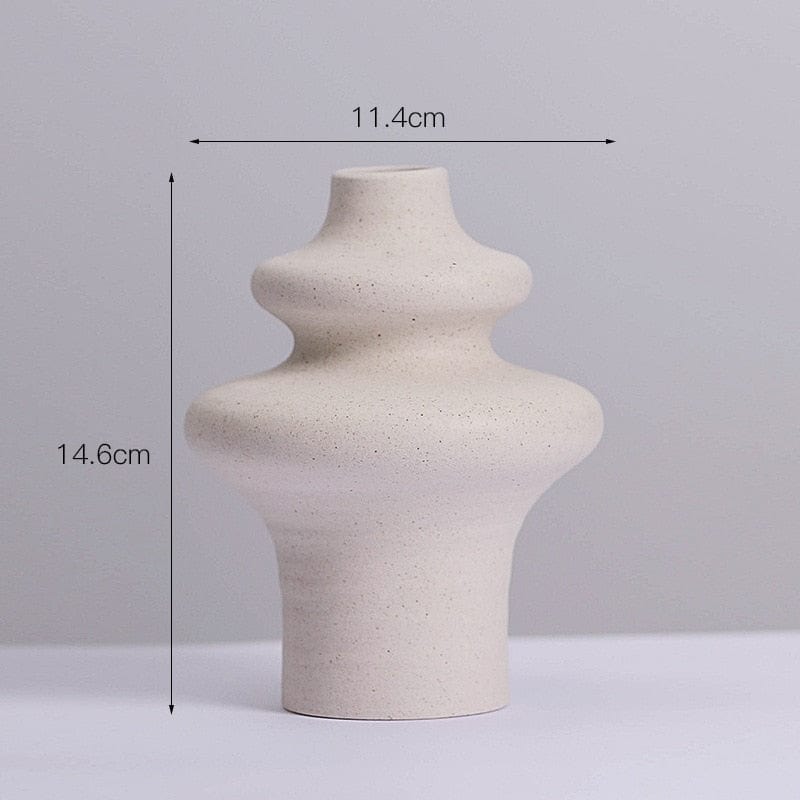 Vase Small Bubble Vase - 5.75" Matte Vase | Ceramic Bubble Vase | Ceramic Pitcher TipuHome