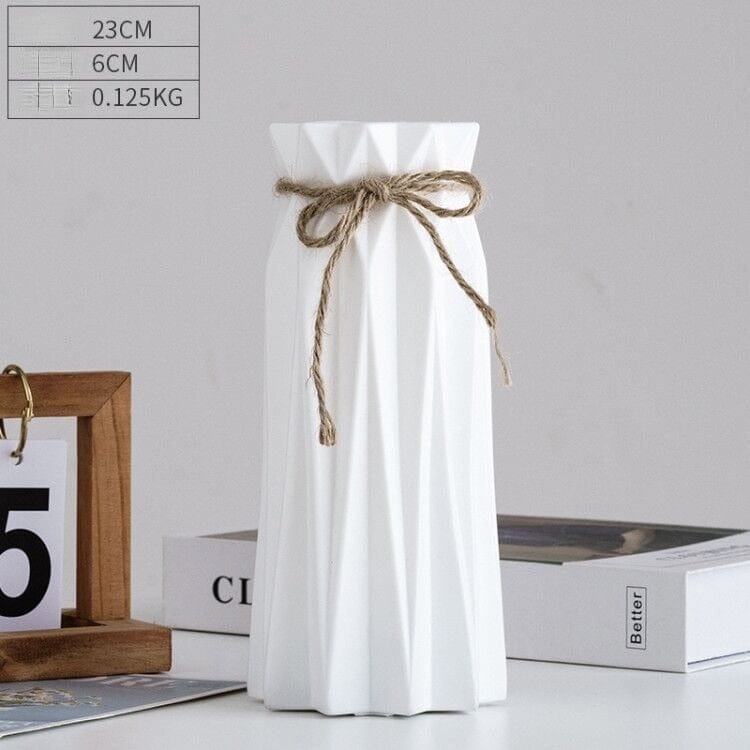 Vase White - classy a Modern Flower Vase | Dainty Plastic Vase TipuHome