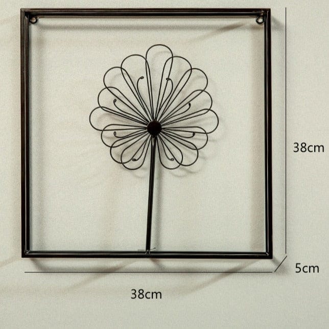 Wall Decor black-D Elegant Floral Metal Wall Art | Room Décor Metal Wall Art TipuHome