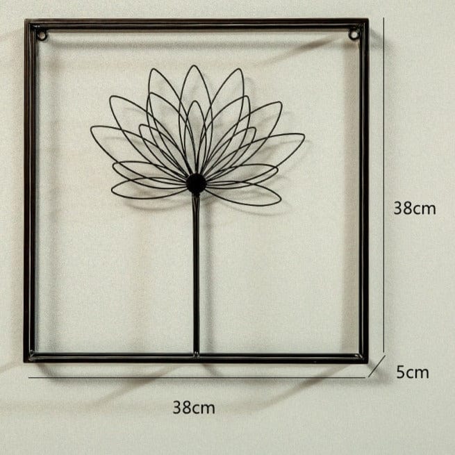 Wall Decor black-E Elegant Floral Metal Wall Art | Room Décor Metal Wall Art TipuHome