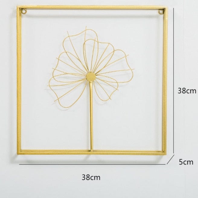 Wall Decor gold-B Elegant Floral Metal Wall Art | Room Décor Metal Wall Art TipuHome