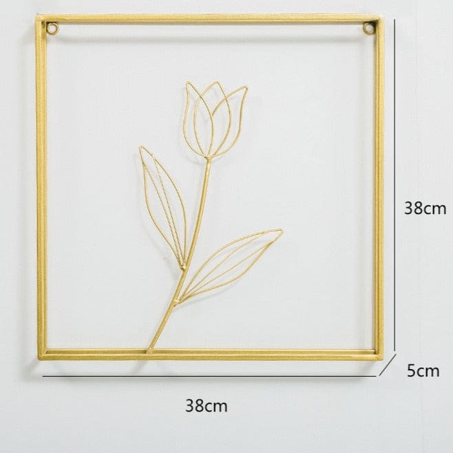 Wall Decor gold-C Elegant Floral Metal Wall Art | Room Décor Metal Wall Art TipuHome