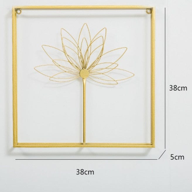 Wall Decor gold-E Elegant Floral Metal Wall Art | Room Décor Metal Wall Art TipuHome