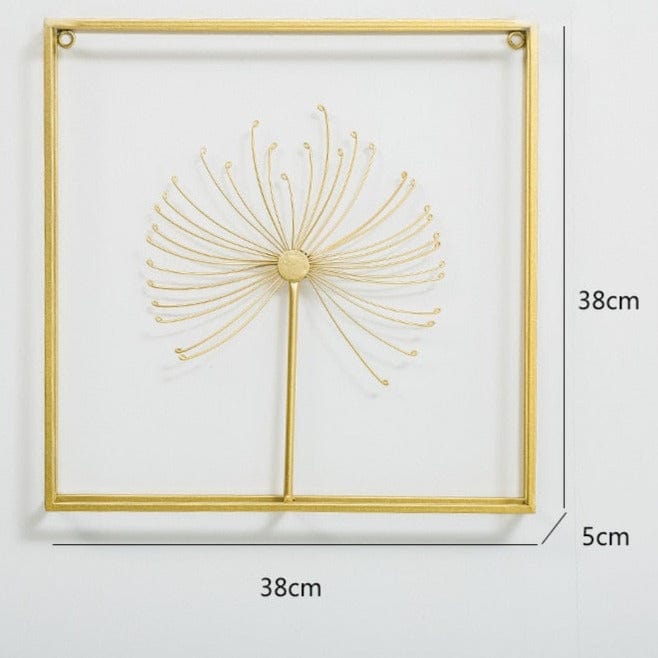 Wall Decor gold-F Elegant Floral Metal Wall Art | Room Décor Metal Wall Art TipuHome