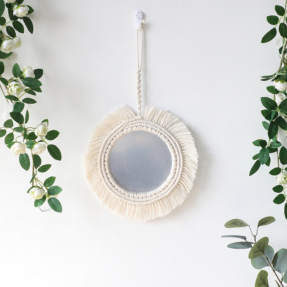 Wall Decor Macrame Mirror | Woven Round Mirror TipuHome