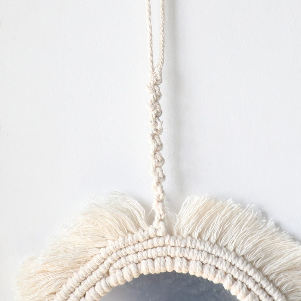 Wall Decor Macrame Mirror | Woven Round Mirror TipuHome