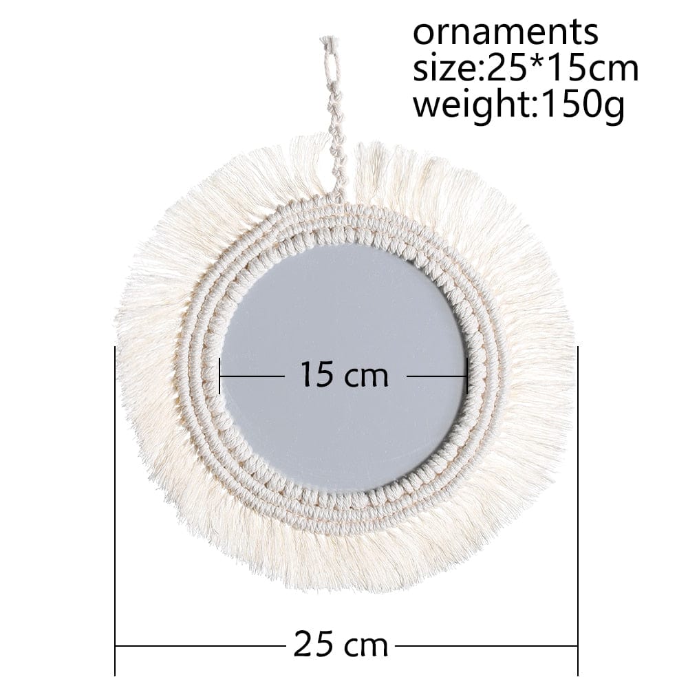 Wall Decor Macrame Mirror | Woven Round Mirror TipuHome