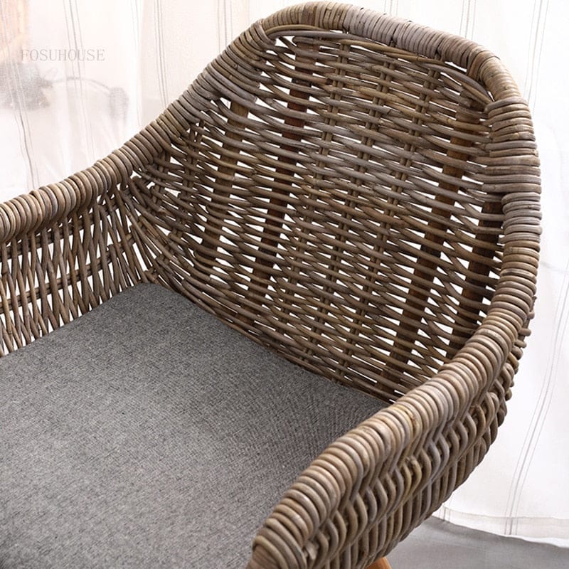 Woven Rattan Accent Chair | Indoor / Outdoor Wicker Chair TipuHome